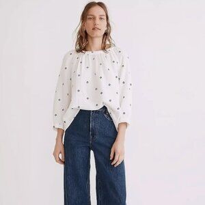 Madewell Embroidered Lightspun Top